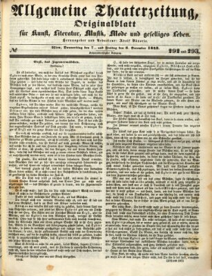 Allgemeine Theaterzeitung Freitag 8. Dezember 1843