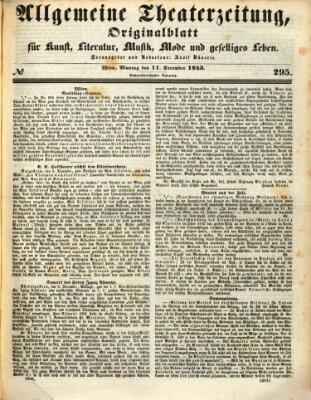 Allgemeine Theaterzeitung Montag 11. Dezember 1843