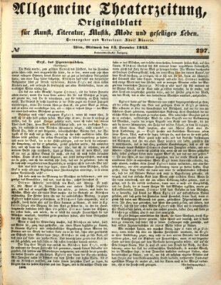 Allgemeine Theaterzeitung Mittwoch 13. Dezember 1843