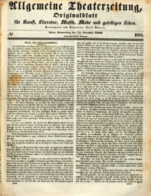 Allgemeine Theaterzeitung Donnerstag 14. Dezember 1843