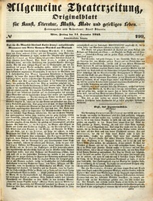 Allgemeine Theaterzeitung Freitag 15. Dezember 1843