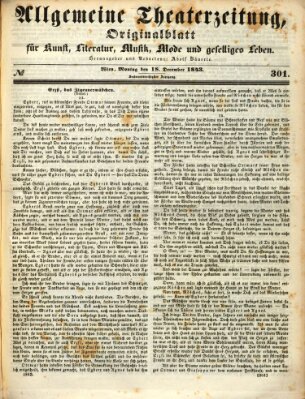 Allgemeine Theaterzeitung Montag 18. Dezember 1843