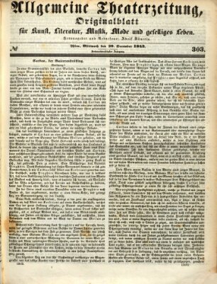 Allgemeine Theaterzeitung Mittwoch 20. Dezember 1843