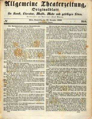 Allgemeine Theaterzeitung Donnerstag 28. Dezember 1843