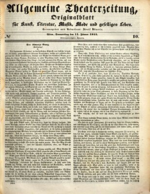 Allgemeine Theaterzeitung Donnerstag 11. Januar 1844