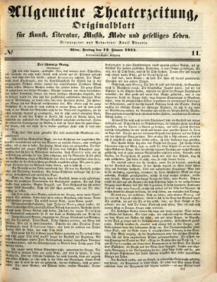 Allgemeine Theaterzeitung Freitag 12. Januar 1844