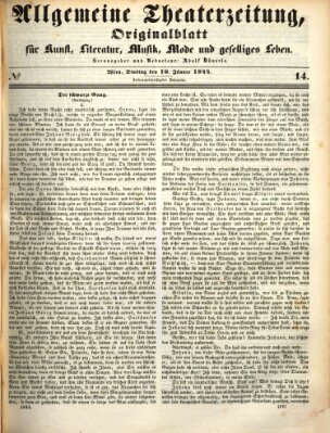 Allgemeine Theaterzeitung Dienstag 16. Januar 1844