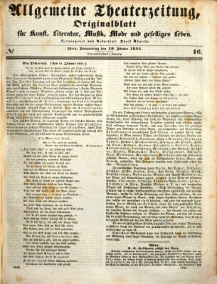 Allgemeine Theaterzeitung Donnerstag 18. Januar 1844