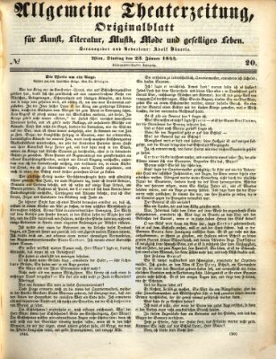 Allgemeine Theaterzeitung Dienstag 23. Januar 1844