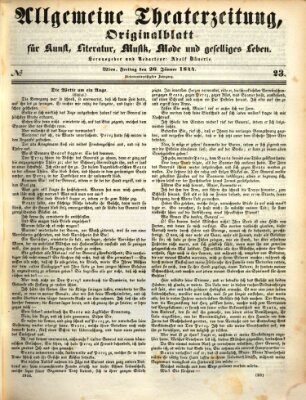 Allgemeine Theaterzeitung Freitag 26. Januar 1844