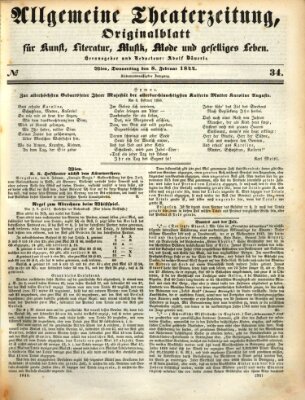 Allgemeine Theaterzeitung Donnerstag 8. Februar 1844