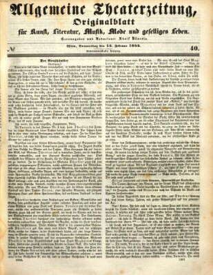 Allgemeine Theaterzeitung Donnerstag 15. Februar 1844