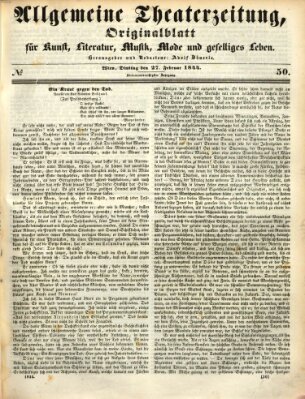 Allgemeine Theaterzeitung Dienstag 27. Februar 1844