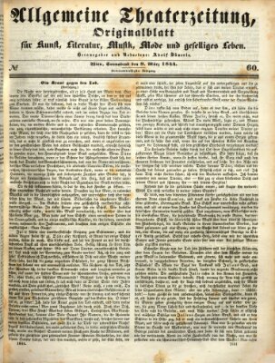 Allgemeine Theaterzeitung Samstag 9. März 1844