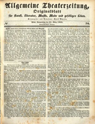 Allgemeine Theaterzeitung Donnerstag 21. März 1844