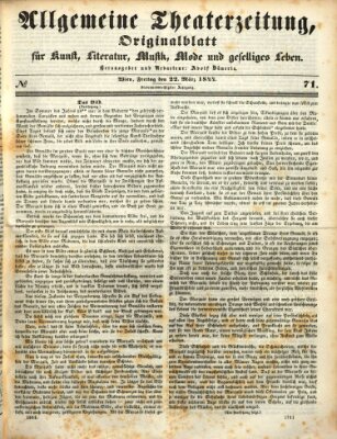 Allgemeine Theaterzeitung Freitag 22. März 1844