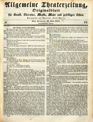 Allgemeine Theaterzeitung Freitag 29. März 1844