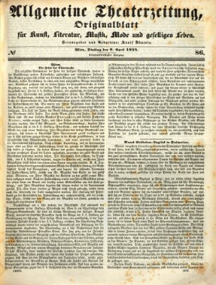 Allgemeine Theaterzeitung Dienstag 9. April 1844