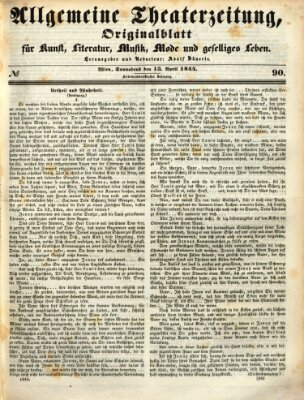 Allgemeine Theaterzeitung Samstag 13. April 1844