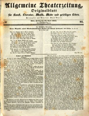 Allgemeine Theaterzeitung Freitag 19. April 1844