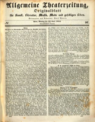 Allgemeine Theaterzeitung Montag 22. April 1844