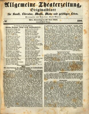Allgemeine Theaterzeitung Donnerstag 25. April 1844