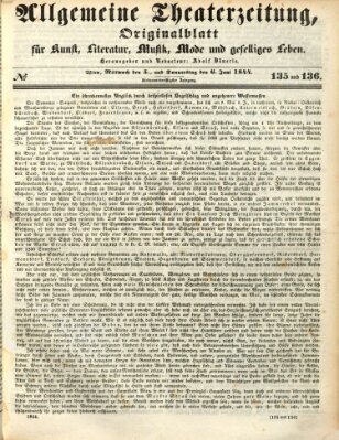 Allgemeine Theaterzeitung Mittwoch 5. Juni 1844