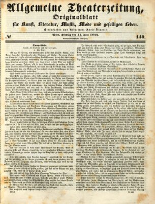 Allgemeine Theaterzeitung Dienstag 11. Juni 1844