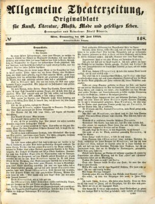 Allgemeine Theaterzeitung Donnerstag 20. Juni 1844