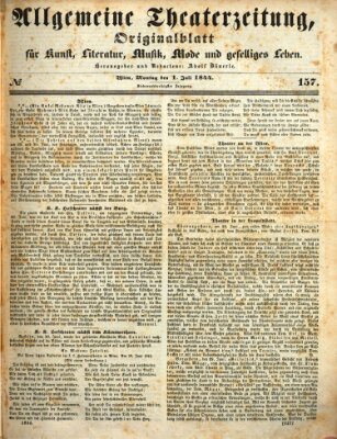 Allgemeine Theaterzeitung Montag 1. Juli 1844