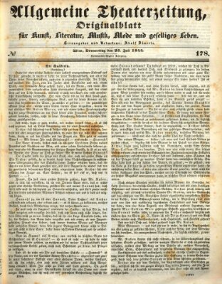 Allgemeine Theaterzeitung Donnerstag 25. Juli 1844