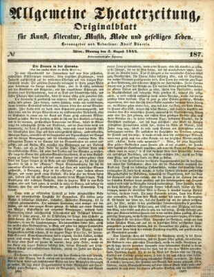 Allgemeine Theaterzeitung Montag 5. August 1844