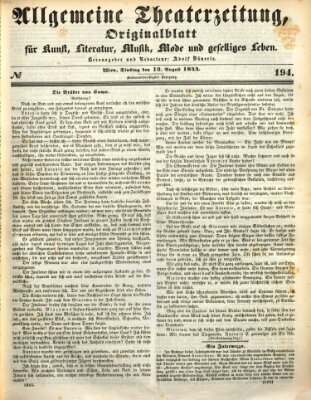 Allgemeine Theaterzeitung Dienstag 13. August 1844