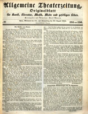 Allgemeine Theaterzeitung Mittwoch 14. August 1844