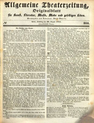 Allgemeine Theaterzeitung Dienstag 20. August 1844