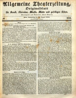 Allgemeine Theaterzeitung Donnerstag 22. August 1844