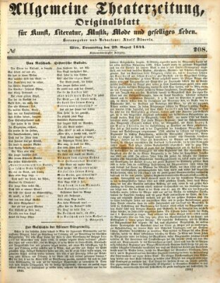 Allgemeine Theaterzeitung Donnerstag 29. August 1844