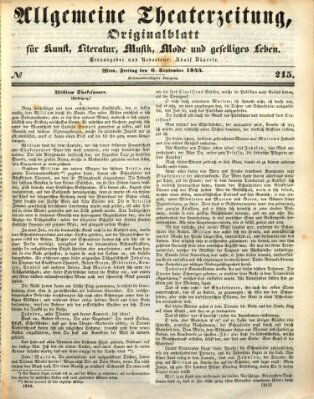 Allgemeine Theaterzeitung Freitag 6. September 1844