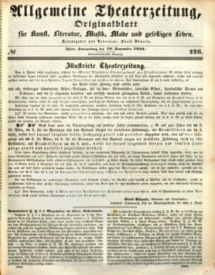 Allgemeine Theaterzeitung Donnerstag 19. September 1844