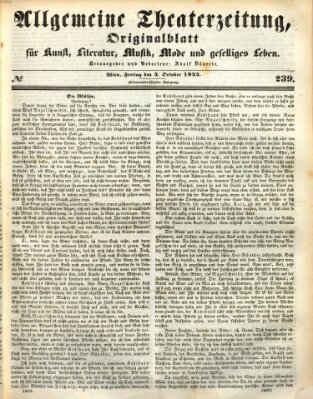 Allgemeine Theaterzeitung Freitag 4. Oktober 1844