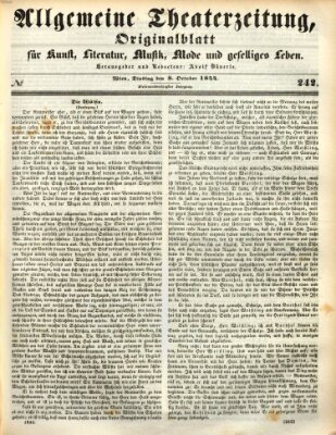 Allgemeine Theaterzeitung Dienstag 8. Oktober 1844