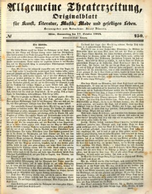 Allgemeine Theaterzeitung Donnerstag 17. Oktober 1844