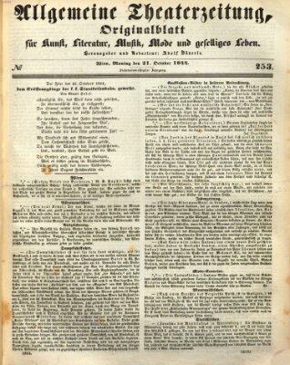 Allgemeine Theaterzeitung Montag 21. Oktober 1844