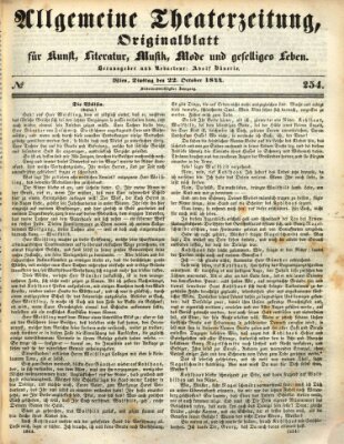 Allgemeine Theaterzeitung Dienstag 22. Oktober 1844