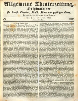 Allgemeine Theaterzeitung Freitag 25. Oktober 1844