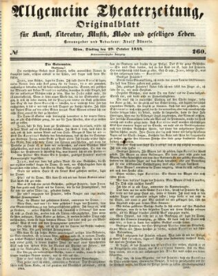 Allgemeine Theaterzeitung Dienstag 29. Oktober 1844