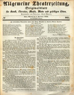 Allgemeine Theaterzeitung Montag 4. November 1844