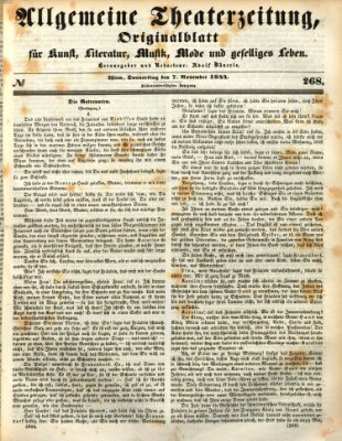 Allgemeine Theaterzeitung Donnerstag 7. November 1844