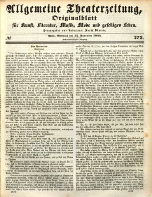 Allgemeine Theaterzeitung Mittwoch 13. November 1844