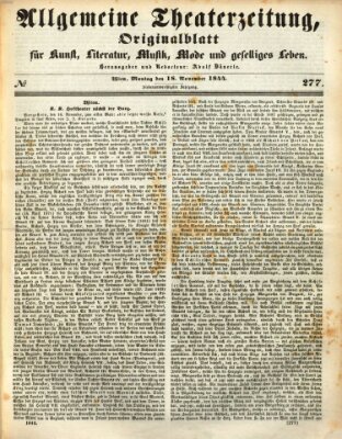 Allgemeine Theaterzeitung Montag 18. November 1844